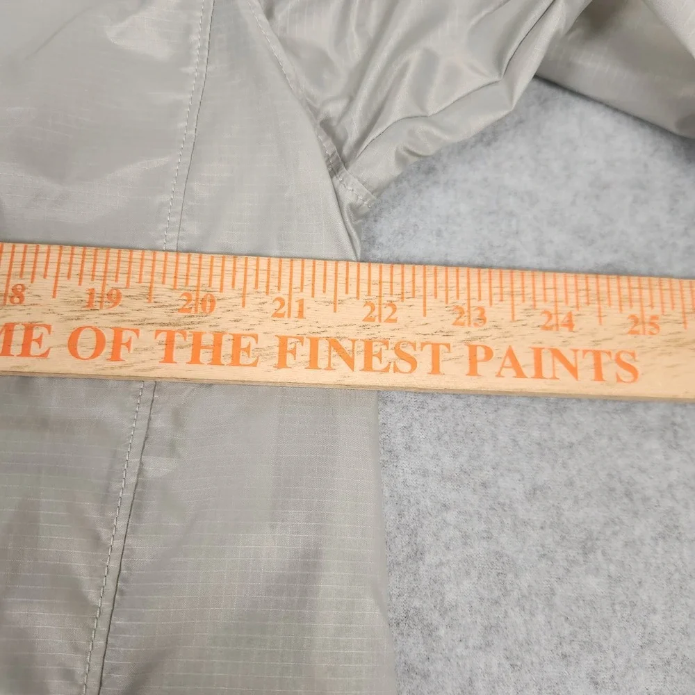North Face Windbreaker Mens Medium Gray Light Packable Fullzip Hooded Ripstop
